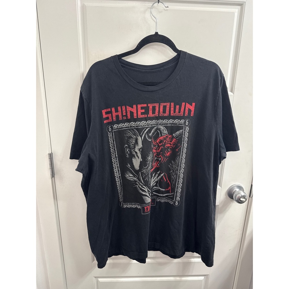 Shinedown Attention Attention World Tour 2019 Concert T-Shirt Black Mens XXL